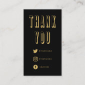 Carte de boîtier Gold bold merci (Devant)