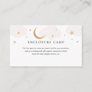 Carte de boîtier Gold Moon et Pink Clouds