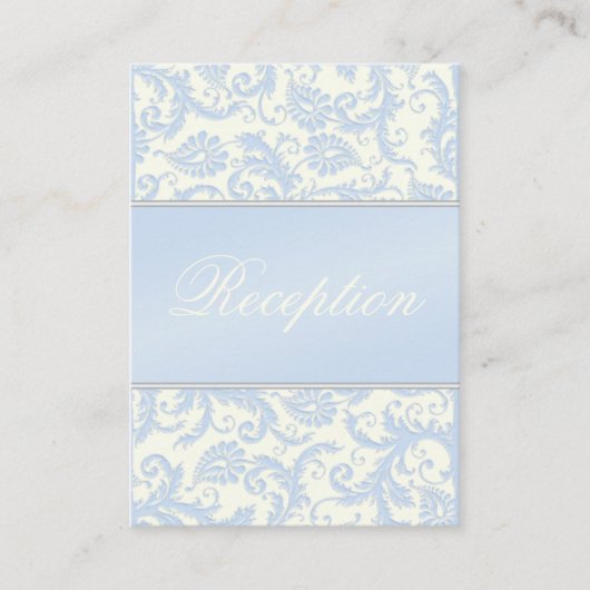 Carte de boîtier ivoire et bleu Damas (Devant)