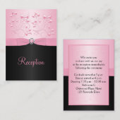 Carte de boîtier Loveknot Black et Pink Pearl (Devant / Derrière)