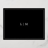 Carte de boîtier Mariage à huile simple Monogramme (Verso)