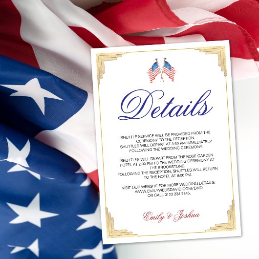 Carte de boîtier Mariage American Flag 4 juillet
