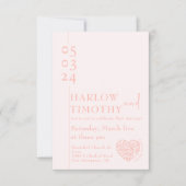 Carte de boîtier mariage avec code QR en forme de  (Devant)