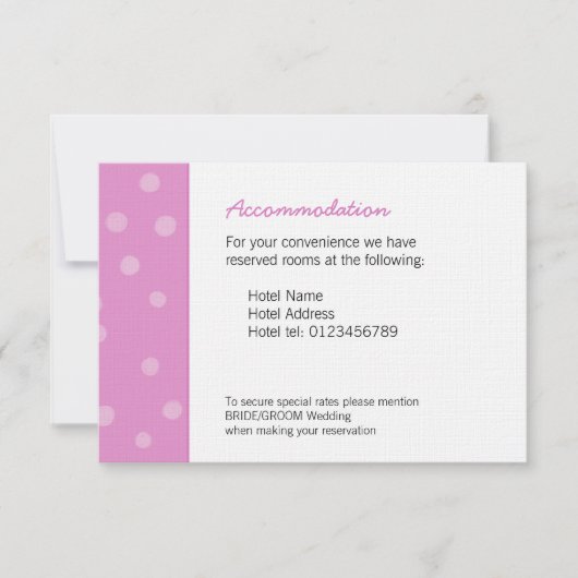 Carte de boîtier Mariage blanc rose points peints (Devant)