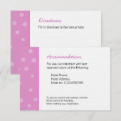 Carte de boîtier Mariage blanc rose points peints (Devant / Derrière)