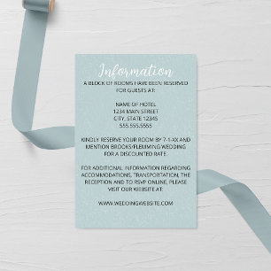 Carte de boîtier Mariage bleu doux