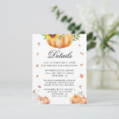 Carte de boîtier Mariage Citrouille aquarelle (Debout devant)