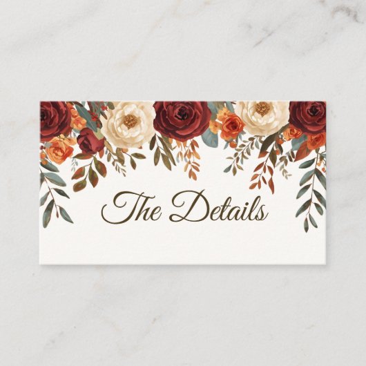 Carte de boîtier Mariage de automne rustique | Cod (Devant)