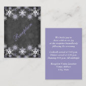 Carte de boîtier Mariage de tableau noir pourpre (Devant / Derrière)