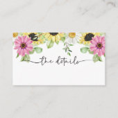 Carte de boîtier Mariage de tournesol rustique (Devant)