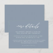 Carte de boîtier Mariage Dusty Blue Calligraphy (Devant / Derrière)