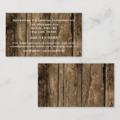 Carte de boîtier Mariage en bois rustique (Devant / Derrière)