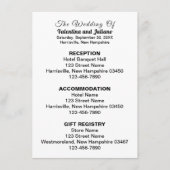 Carte de boîtier Mariage en texte clair noir et bl (Devant)