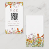 Carte de boîtier Mariage fleur sauvage (Devant / Derrière)
