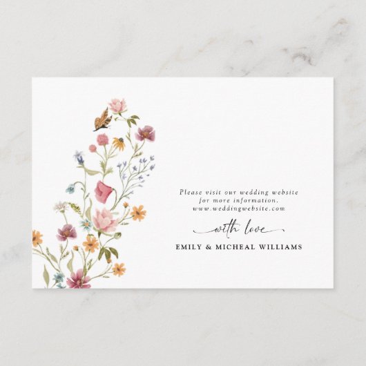 Carte de boîtier Mariage fleur sauvage (Dos)