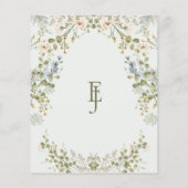 Carte de boîtier Mariage Fleur sauvage écologique (Dos)