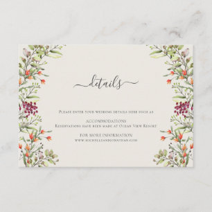 Carte de boîtier Mariage fleur sauvage Meadow