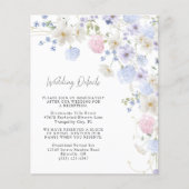 Carte de boîtier Mariage Fleur sauvage ressort vio (Devant)