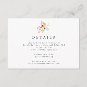 Carte de boîtier Mariage Fleur sauvage rustique