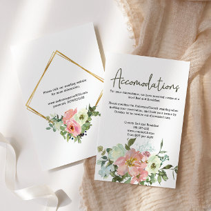 Carte de boîtier Mariage floral Eggshell et Blush
