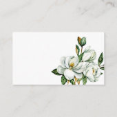 Carte de boîtier Mariage floral Magnolia blanc (Dos)