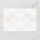 Carte de boîtier Mariage Géométrique White Gold Ga (Dos)