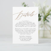 Carte de boîtier Mariage Gold Calligraphy (Debout devant)