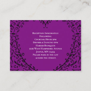 Carte de boîtier Mariage gothique au coeur violet