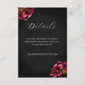 Carte de boîtier Mariage gothique floral Lily fonc (Devant)