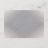 Carte de boîtier Mariage Gray Gold Gray Géométriqu (Dos)
