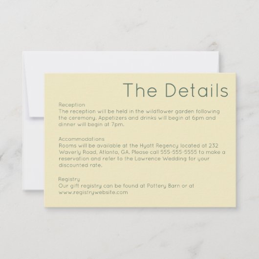 Carte de boîtier Mariage jaune paille rétro simple (Devant)