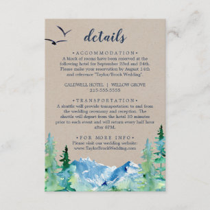 Carte de boîtier Mariage Kraft Rocky Mountain