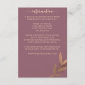 Carte de boîtier Mariage Mauve et Bronze pour feui (Devant)