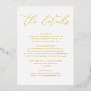 Carte de boîtier Mariage minimaliste à huile d'or