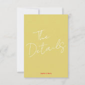 Carte de boîtier Mariage moderne et coloré (Dos)