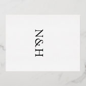 Carte de boîtier Mariage moderne Natasha Monogram (Verso)