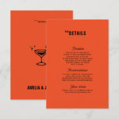 Carte de boîtier Mariage moderne Retro Funky (Devant / Derrière)