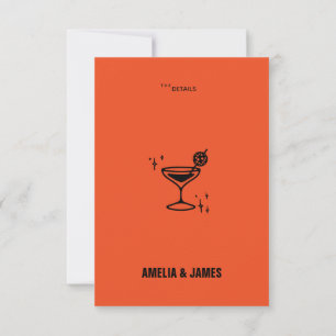 Carte de boîtier Mariage moderne Retro Funky