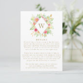 Carte de boîtier Mariage Monogramme à aquarelle (Debout devant)