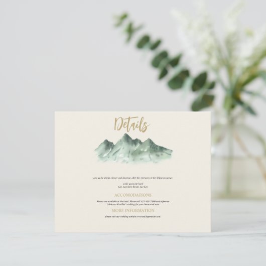 Carte de boîtier mariage Mountains (Debout devant)