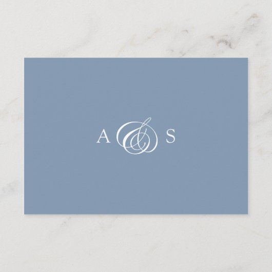 Carte de boîtier Mariage officiel bleu Dusty (Dos)