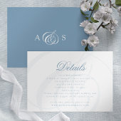 Carte de boîtier Mariage officiel bleu Dusty