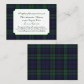 Carte de boîtier Mariage Plaid Classic Black Watch (Devant / Derrière)