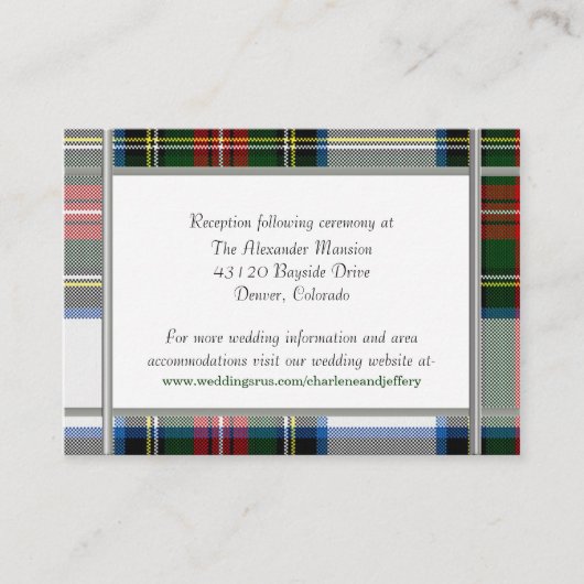 Carte de boîtier Mariage plaid Stewart (Devant)