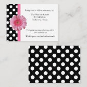 Carte de boîtier Mariage Poka Dot & Gerber Daisy (Devant / Derrière)