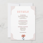 Carte de boîtier Mariage rétro rose Floral (Devant)