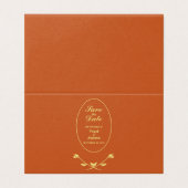 Carte de boîtier Mariage Rose en terre cuite pliée (Outside Unfolded)