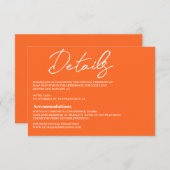 Carte de boîtier mariage rose et orange moderne (Devant / Derrière)