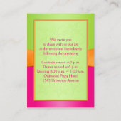 Carte de boîtier Mariage rose, orange, citron vert (Dos)