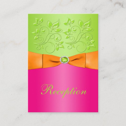 Carte de boîtier Mariage rose, orange, citron vert (Devant)